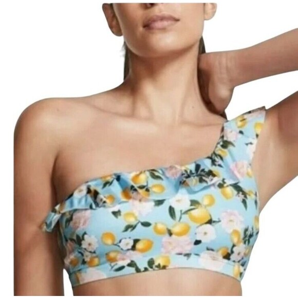 Victoria's Secret 2-Piece One Shoulder Ruffle Bikini  Women's XS  NWT  Floral - Picture 12 of 13